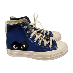 Converse Chuck Taylor All Star Hi Comme des Garcons PLAY Blue CDG SIZE 3.5 3 1/2